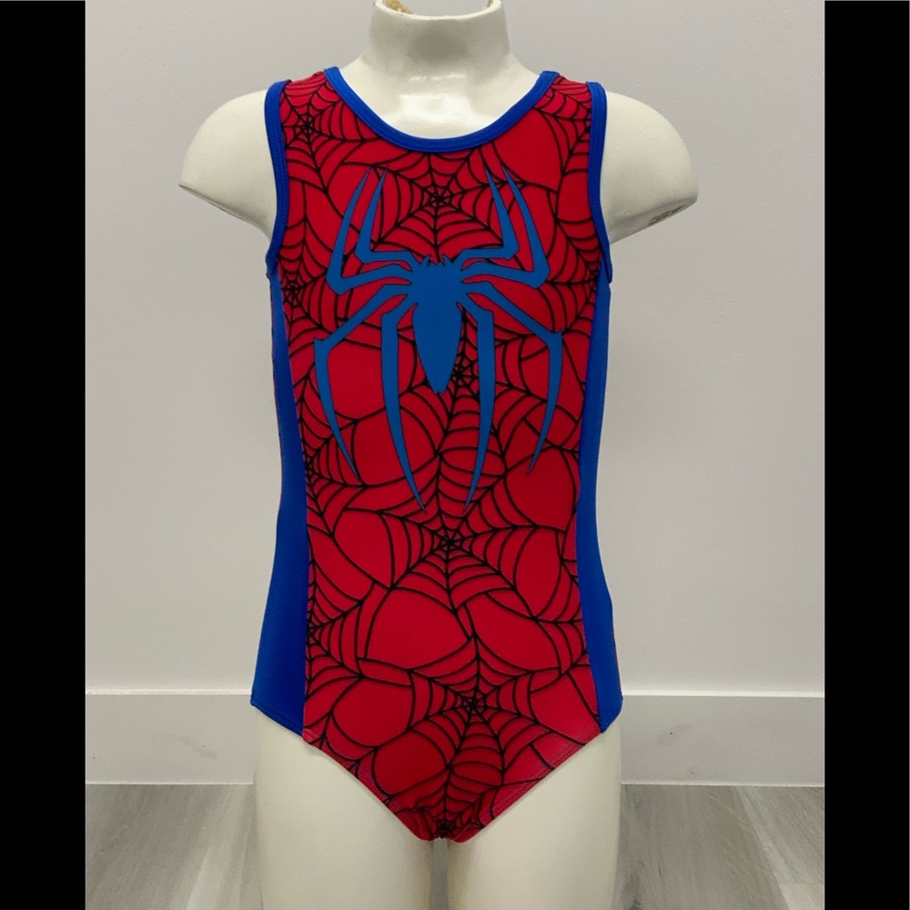 Spider girl gymnastics leotard for girls